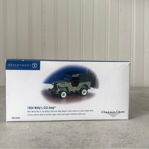 Dept 56 Snow Village Classic Cars 1954 Willy's CJ3 Jeep 55287 Vehicle Accessory